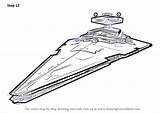 Wars Star Destroyer Imperial Draw Drawing Class Sketch Step Drawings Drawingtutorials101 Darth Tutorials Vader Nave Learn Line Empire Paintingvalley sketch template