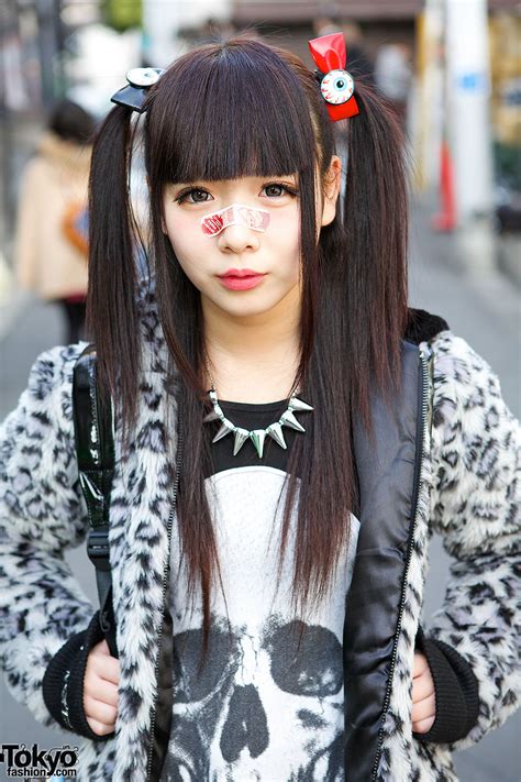 twin tails and eyeball bows glad news skull dress and sex pot