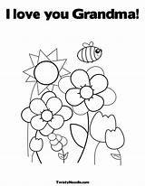 Grandma Coloring Pages Happy Birthday Color Mothers Granny Printable Clipart Print Card Spring Getcolorings Popular Coloringhome Grand Getdrawings Library Books sketch template