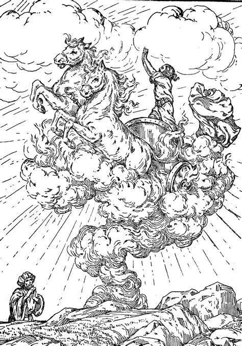 elijah     whirlwind  testament coloring page sunday school coloring pages
