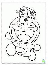 Coloring Doraemon Dinokids sketch template