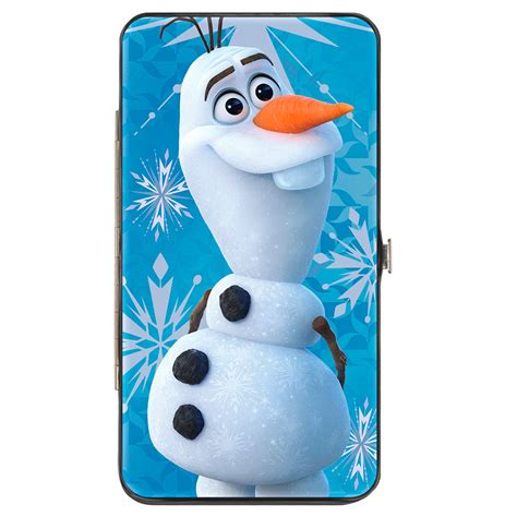 hinged wallet frozen ii olaf smiling pose olaf snowflakes blues wh