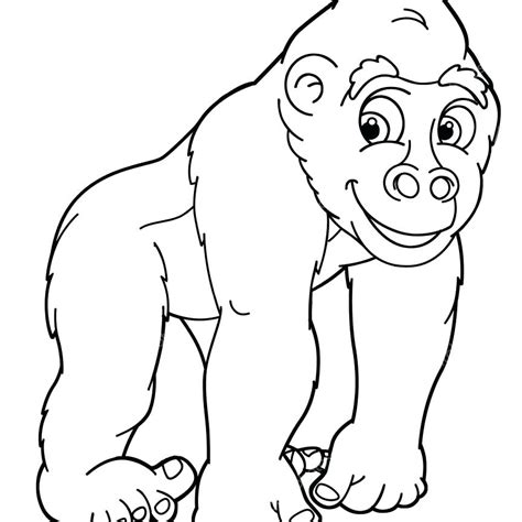 baby gorilla coloring pages  getdrawings