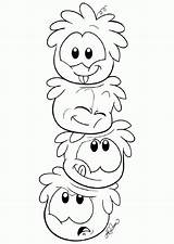 Penguin Coloring Club Pages Puffles Puffle Adelie Print Kids Printable Cartoons Comments Getcoloringpages sketch template