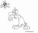 Beaky Buzzard Tunes Looney Coloring Pages Kids Printable Color sketch template