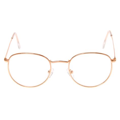 Rose Gold Round Clear Lens Frames Claire S Us