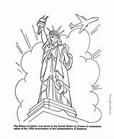 Liberty Statue Coloring Pages Symbols Printable Drawing Usa Sheet American Places Printables Face Print Patriotic History Flag Activities Does Popular sketch template