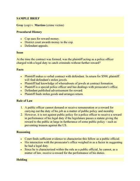 law case study sample master  template document