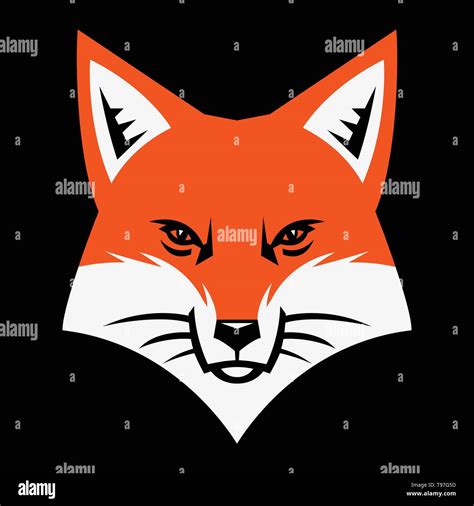 fox face logo vector icon stock vector image art alamy