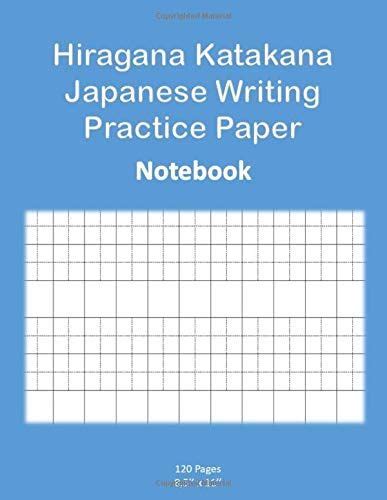 hiragana katakana japanese writing practice paper notebook  practise