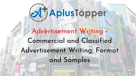 advertisement writing commercial  classified advertisement writing