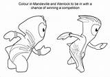 Mascots Olympic Mandeville Wenlock sketch template