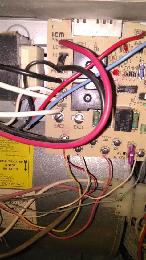 wiring   payne furnace circuit board   replaced board