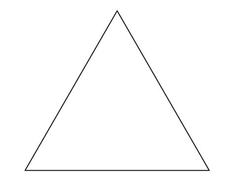 printable triangle template printable templates