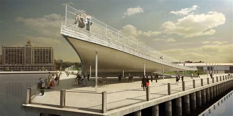 big designs pier  viewing platform  brooklyns waterfront archdaily