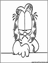 Garfield Coloring Surly Fun sketch template