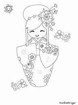 Kokeshi Coloriage Quilts Japonaise Peyote Enfant Colorier Japonais Adulte Poupée Coloriages Numéroté sketch template