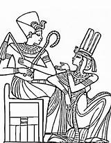 Coloring Queen Egyptian Pharaoh Pages King Egypt Ancient Nefertiti Drawing Coffin Tutankhamun Quotes Getdrawings Getcolorings Template His Quotesgram sketch template