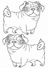 Coloring Pages Pug Sheet Print sketch template