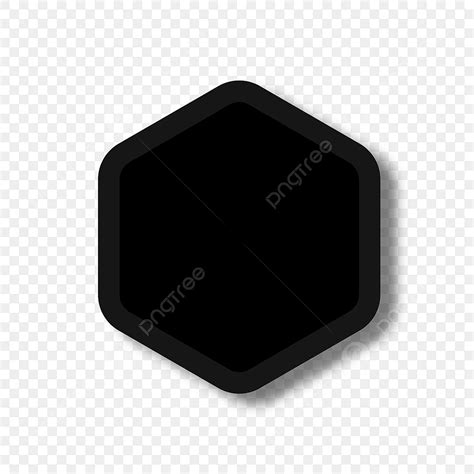 segi enam geometris murah hati sederhana hitam png  vektor