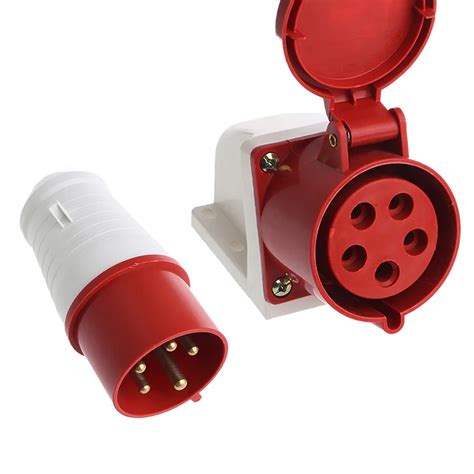 amp  pin plug acoplador se arrastra socket  impermeable ip de una sola fase  casa
