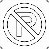 Parking Clipart Signs Coloring Road Outline Clip Symbol Etc Traffic Sign Safety Cliparts Symbols Usf Edu Regulatory Prohibit Large 3a sketch template