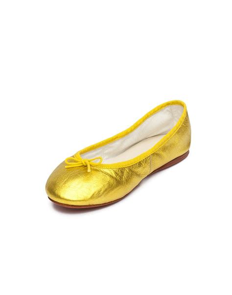 shiny yellow bailarinas by bimbaandlola bailarinas