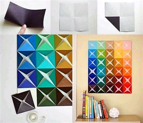 membuat hiasan dinding kamar  kertas origami