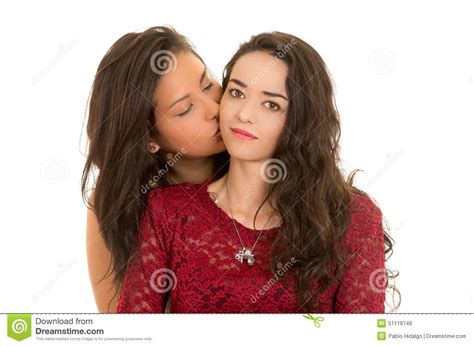 Portrait Of Beautiful Lesbian Couple In Love Stock Image