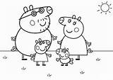 Peppa Daddy Mommy Pigs Disegni sketch template