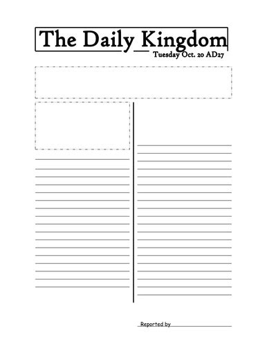 newspaper template  jmurphy teaching resources tes