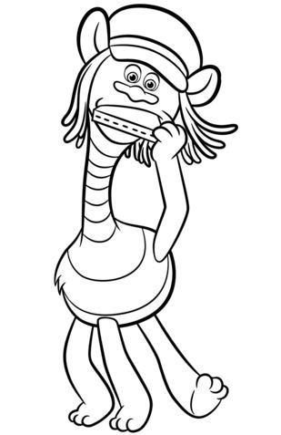 trolls birthday coloring page
