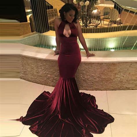 sexy african burgundy velvet prom dress 2017 royal blue long mermaid