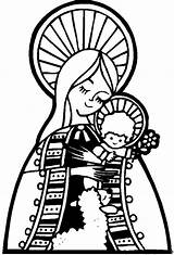 Coloring Pages Mary Assumption Blessed Visit Virgin Glorious Mysteries Rosary sketch template