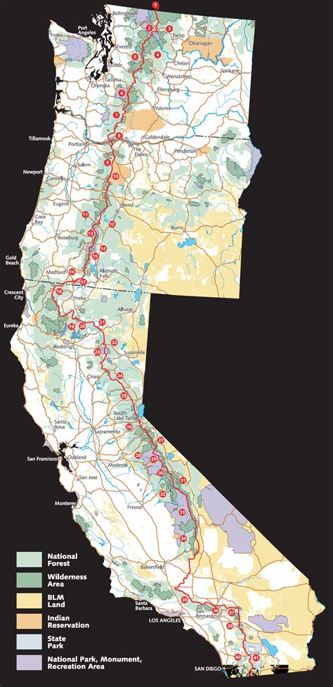 filepacific crest trail route overviewpng wikipedia