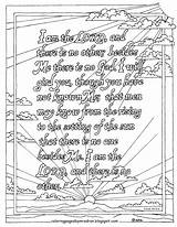 Isaiah Coloring Pages 45 Printable Kids Bible Lord Am Verses There Color Coloringpagesbymradron Verse Adron Mr Kid Children Other Christian sketch template