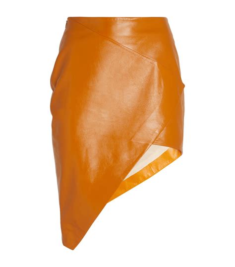 zeynep arcay leather asymmetric mini skirt harrods ae