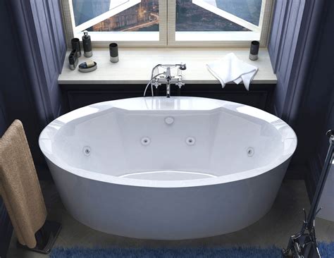 atlantis whirlpools sw suisse    oval freestanding whirlpool jetted bathtub air tub