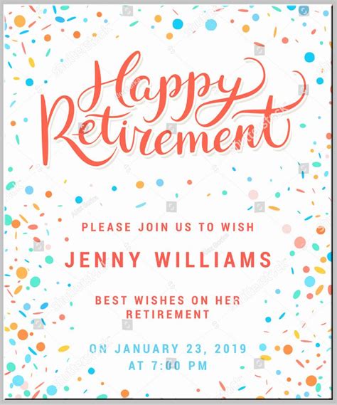 printable retirement party invitations templates
