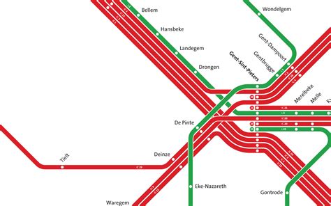 unofficial map belgian rail network december transit maps
