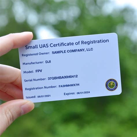 faa drone registration id card recreational  part   drone registration