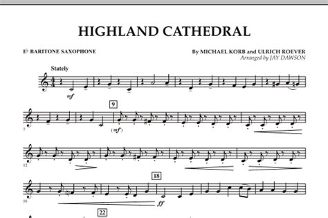 highland cathedral eb baritone saxophone by michael korb ulrich roever michael korb ulrich