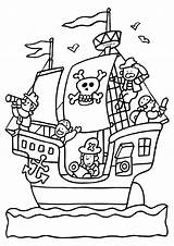 Piraten Piraat Knutselpagina Kleurplaten Piratenboot Piratenschip Knutselen Piet Zoeken Malen Printen Eens Pirates Tulamama Aktivitäten Fou Plastique Afkomstig Geburtstag Activiteiten sketch template