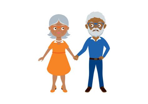 Clip Art Of Happy African American Couple Holding Hands Illustrations