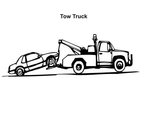 tow truck car transporter coloring pages  place  color