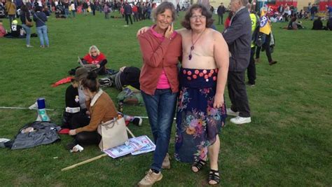 unison member goes topless in birmingham for public