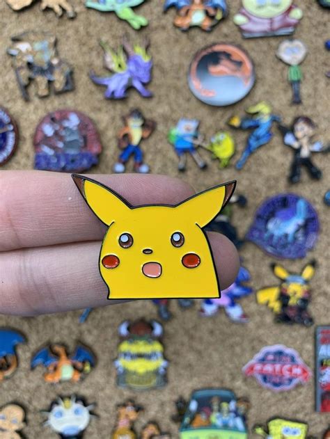 Surprised Pikachu Meme Pokemon Custom Enamel Pin Pins Pin Etsy