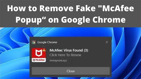 remove fake mcafee popup  google chrome  youtube