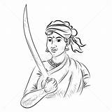 Rani Lakshmibai Bai Laxmi Pride Indische sketch template