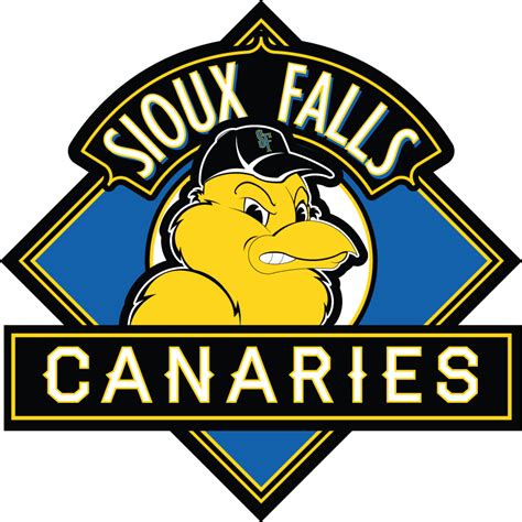 sioux falls canaries logo primary logo american association  professional baseball aapb
